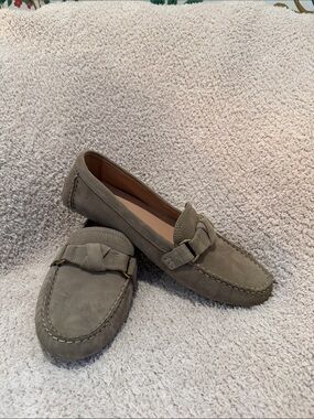 Cole Haan Women’s Suede Loafers in Taupe